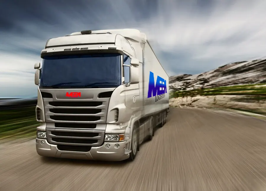 MBBA Logistics lorry on the road